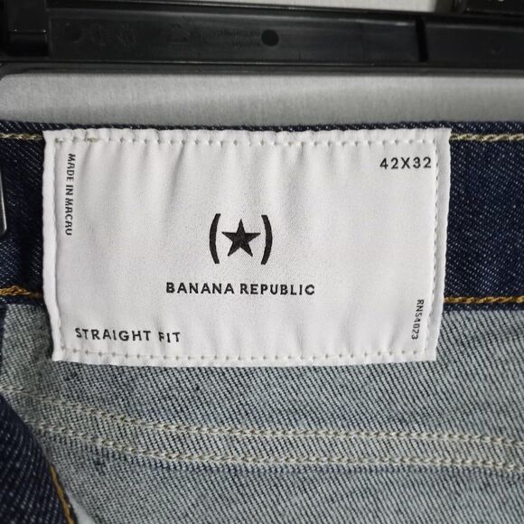 Banana Republic Straight Fit Men's Straight Leg Dark Wash Jeans Size 42x32 NWT - Picture 9 of 9